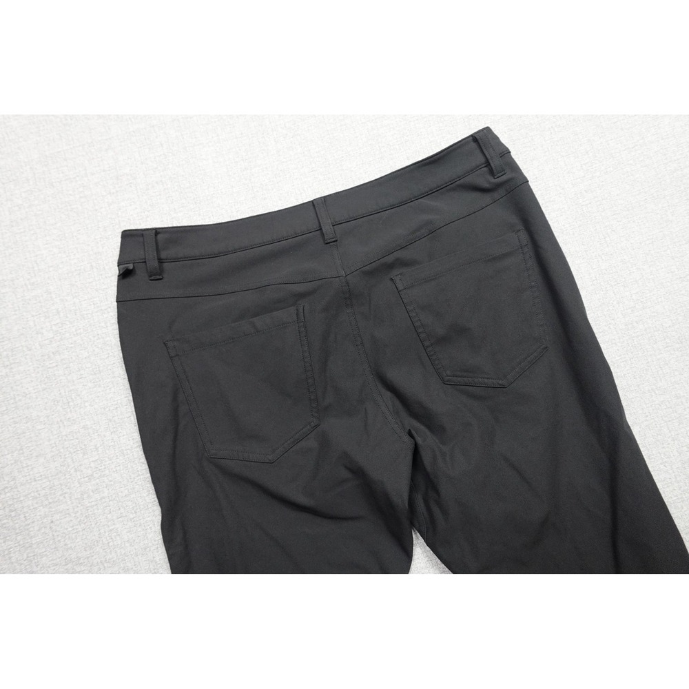 Lululemon Commission Pants Mens 34x32 Black Slim Fit Stretch Travel Casual